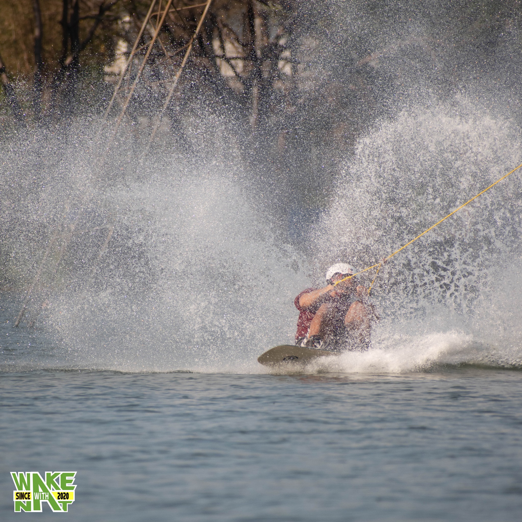 Cable system at Taco Lake, one of the best wake parks in Thailand