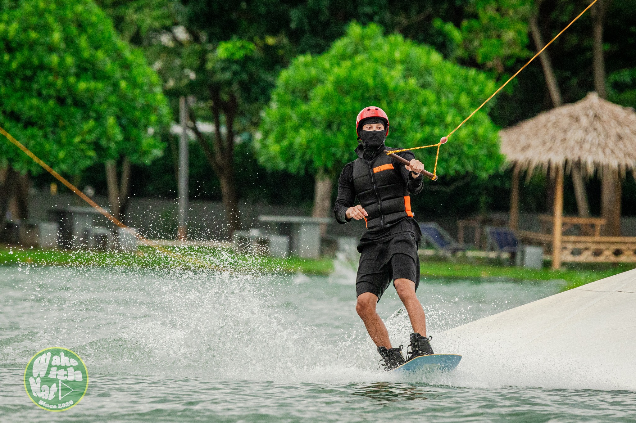 Inverted trick by a competitive rider at TWP Lumlukka near Bangkok Thailand