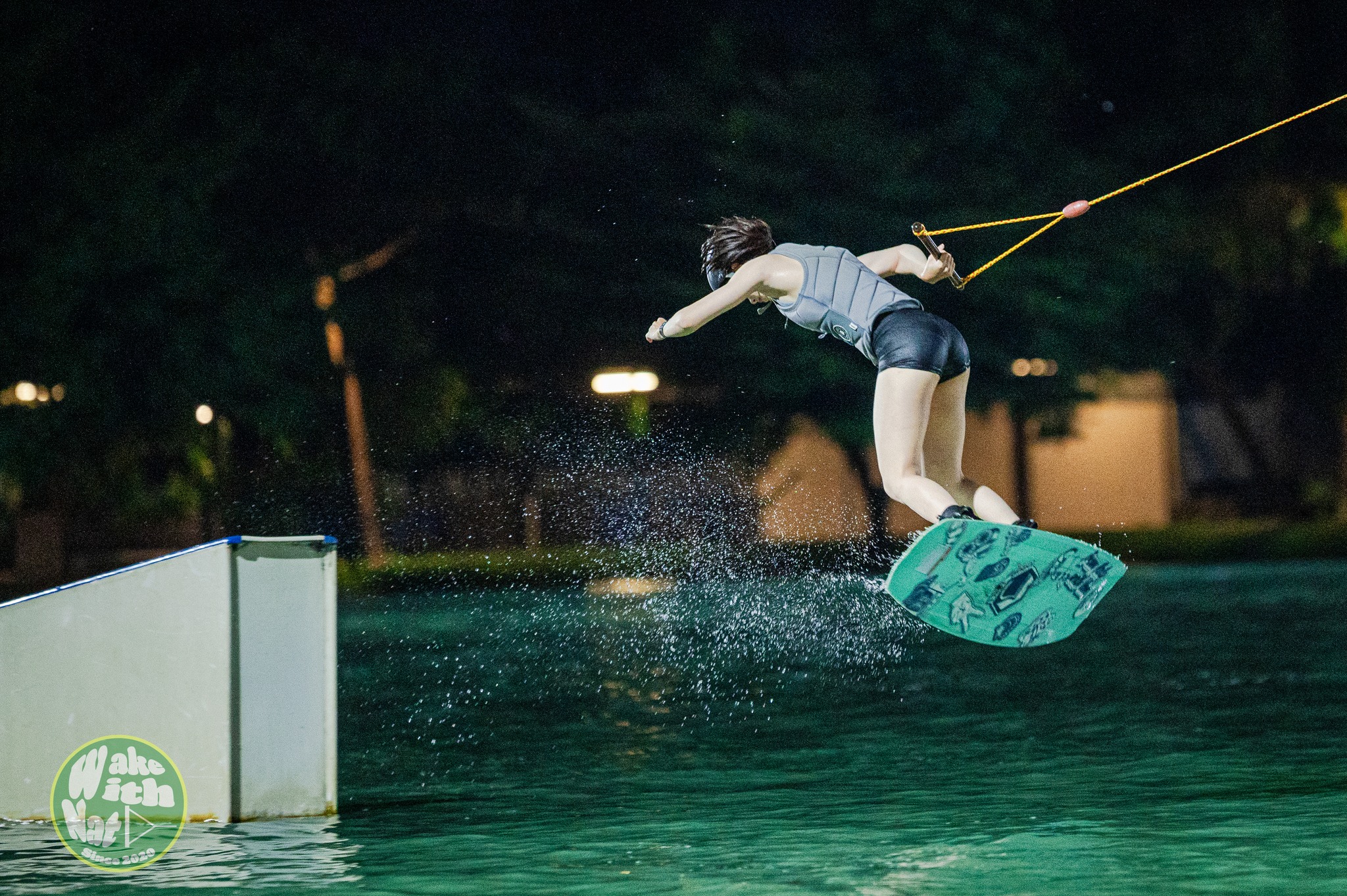 Early morning cable wakeboarding session at Thai Wake Park Lumlukka